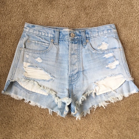 high rise denim shorts abercrombie